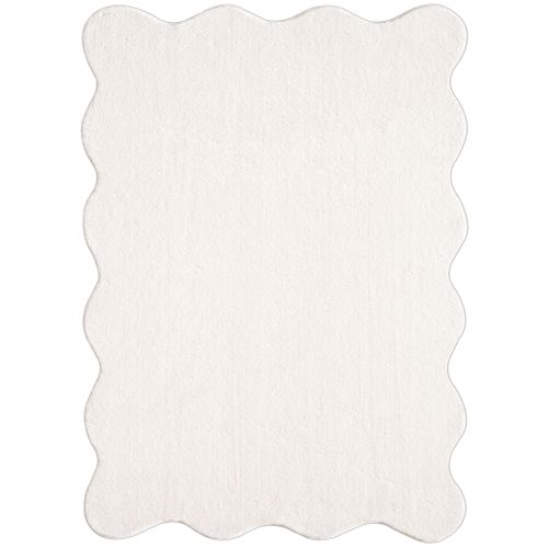 Tapis Relax Shape Antidérapant, Lavable, Crème, 140x200 Cm