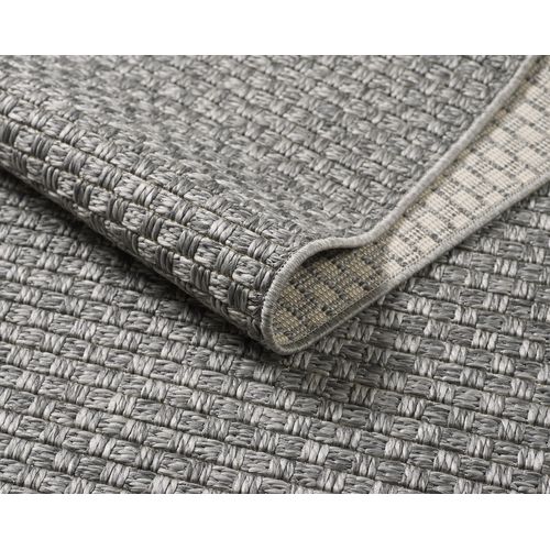 Tapis Maldives Extérieur Design Boho, Gris, 80x250 Cm