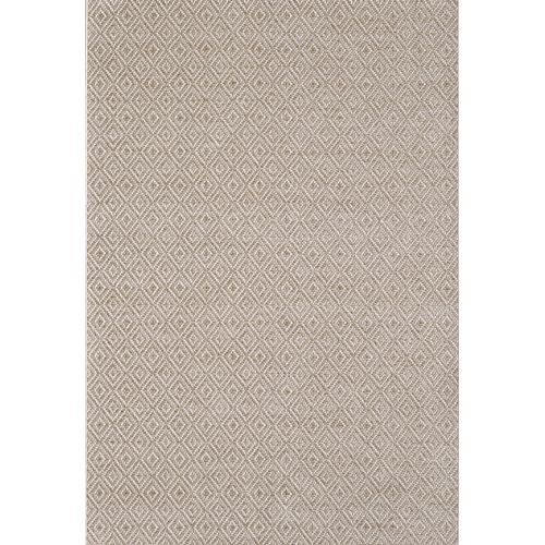 Tapis Maldives Extérieur Design Diamant Boho, Marron, 140x200 Cm