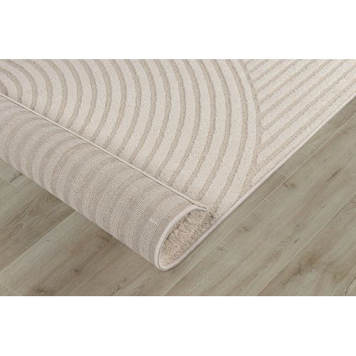 Tapis Everest Moderne Effet Haut-bas 3d - Beige - 240x340 Cm