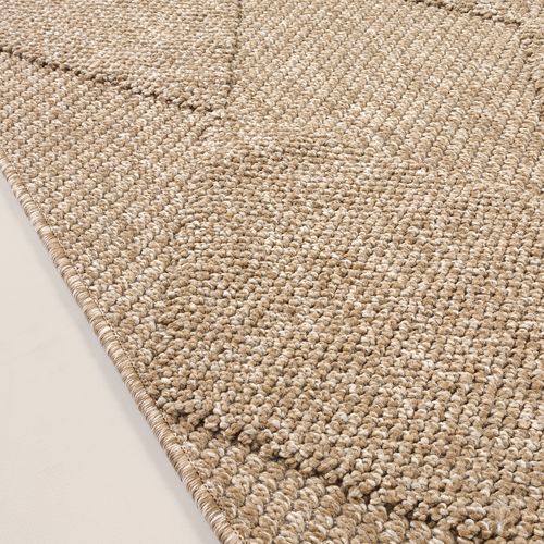 Tapis Kos Extérieur Moderne Losange, Nature, 80 X 150 Cm