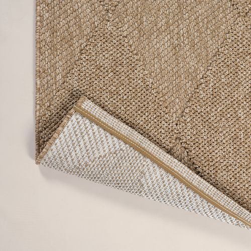 Tapis Kos Extérieur Moderne Losange, Nature, 80 X 250 Cm