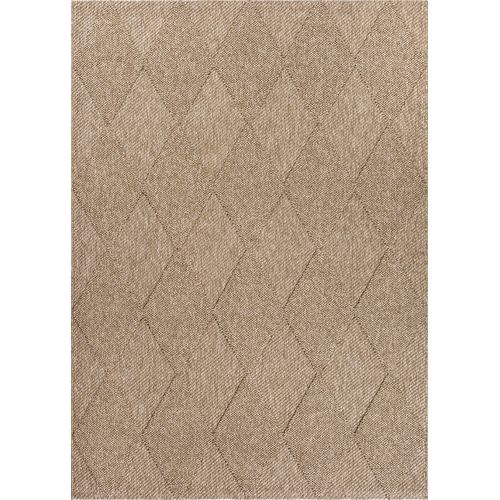 Tapis Kos Extérieur Moderne Losange, Nature, 120 X 160 Cm