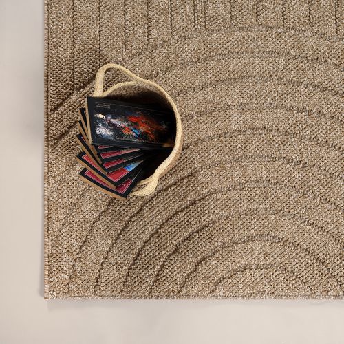 Tapis Kos Extérieur Moderne Arc, Nature, 80 X 250 Cm