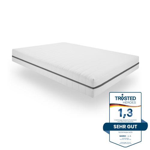 Matelas Mousse 120x200 cm, 7 Zones, H2 H3 En Mousse Froide - Epaisseur 18cm