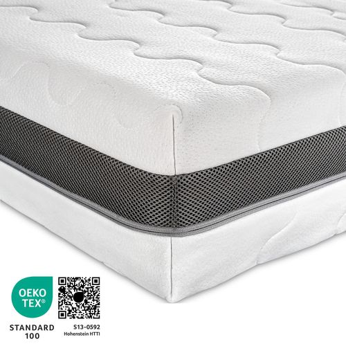 Matelas Mousse 160x200 cm H2 H3, 7 Zones Epaisseur 18 cm