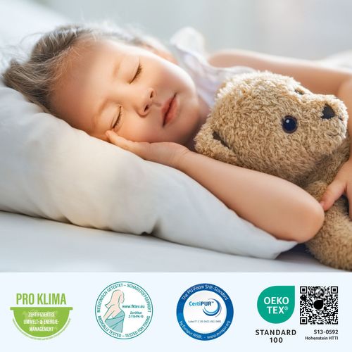 Matelas Mousse 60x120 cm Pour Enfants - Epaisseur 11 Cm Avec Housse Anti-boulochage