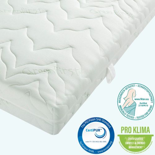 Matelas ressort 90x200 cm H3 H4, Vario Lux Greenfirst Epaisseur 22 cm