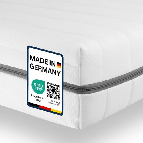 Matelas Mousse 100x220 cm, 7 Zones, Fermeté H2 H3, épaisseur 15 cm