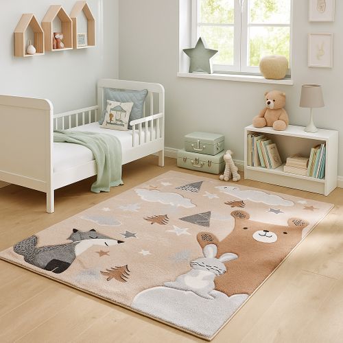 Tapis Maui Kids Pour Enfants Renard Et Ours 140x200cm