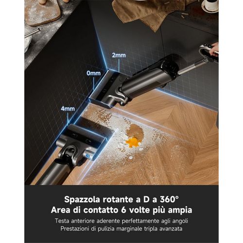 D700 Aspirateur Laveur Sans Fil, 20 000 Pa/45min, Auto-nettoyant, Eau Chaude 100 °c