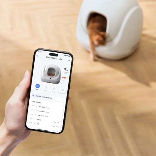 Baymax-lite Bac à Litière Autonettoyant, Anti-odeur, App, 4 Modes De Nettoyage,aux Chats 1,5-10kg