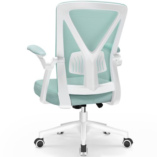 Fauteuil De Bureau ,avec Accoudoirs Pliables,chaise De Bureau, Max 150kg,turquoise