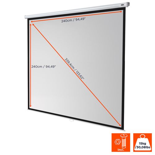 Ecran De Projection Celexon Manuel  Economy 240 X 240 Cm