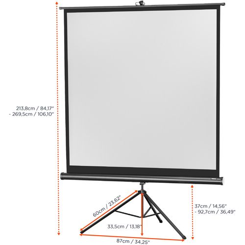 Ecran De Projection Sur Pied Celexon Economy 158 X 158 Cm