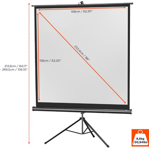 Ecran De Projection Sur Pied Celexon Economy 158 X 158 Cm