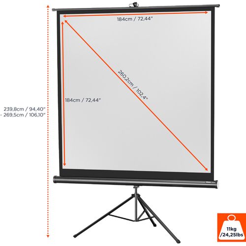 Ecran De Projection Sur Pied Celexon Economy 184 X 184 Cm