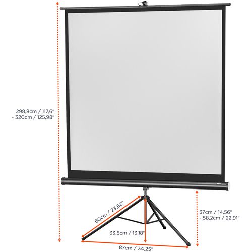 Ecran De Projection Sur Pied Celexon Economy 244 X 244 Cm