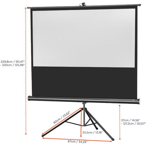 Ecran De Projection Sur Pied Celexon Economy 244 X 138 Cm