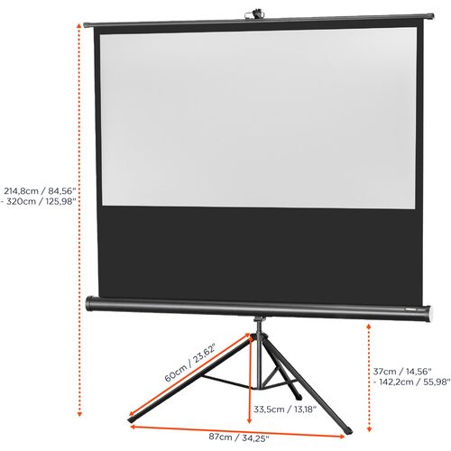 Ecran De Projection Sur Pied Celexon Economy 219 X 123 Cm