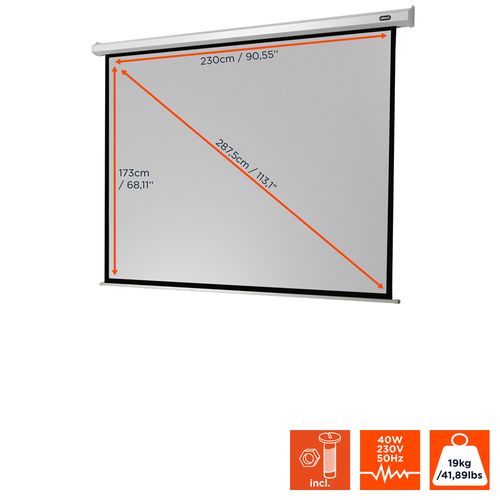 Ecran De Projection Celexon Economy Motorisé 240 X 180 Cm