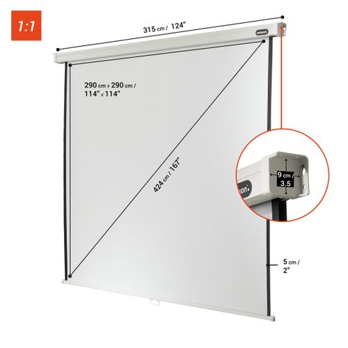 Ecran De Projection Celexon Manuel Pro 300 X 300 Cm