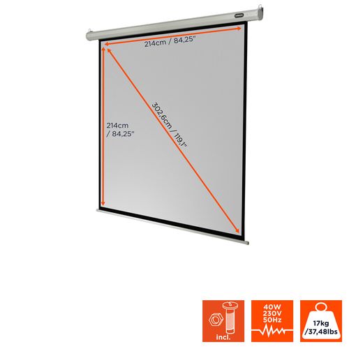 Ecran De Projection Celexon Economy Motorisé 220 X 220 Cm