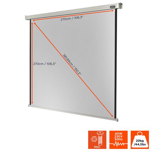 Ecran De Projection Celexon Motorisé Pro 280 X 280 Cm