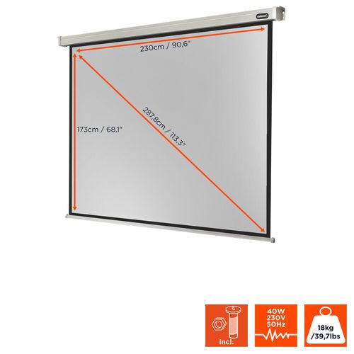 Ecran De Projection Celexon Motorisé Pro 240 X 180 Cm