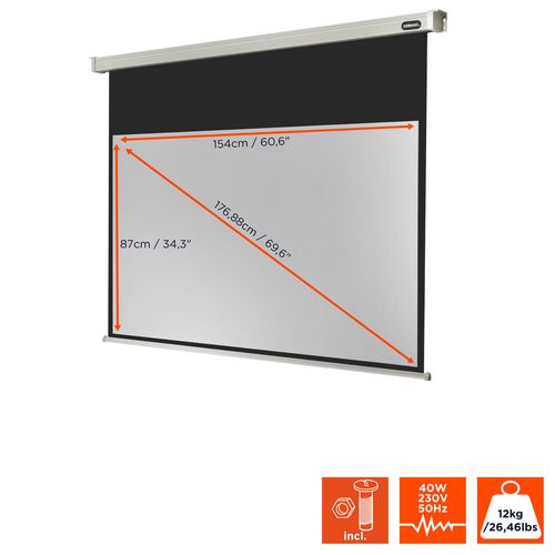 Ecran De Projection Celexon Motorisé Pro 160 X 90 Cm