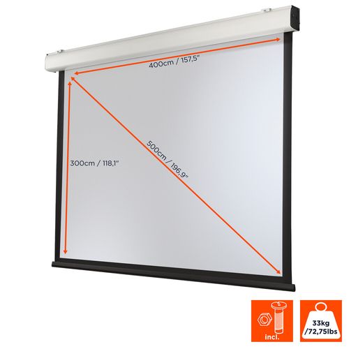 Ecran De Projection Celexon Motorisé Expert Xl 400 X 300 Cm