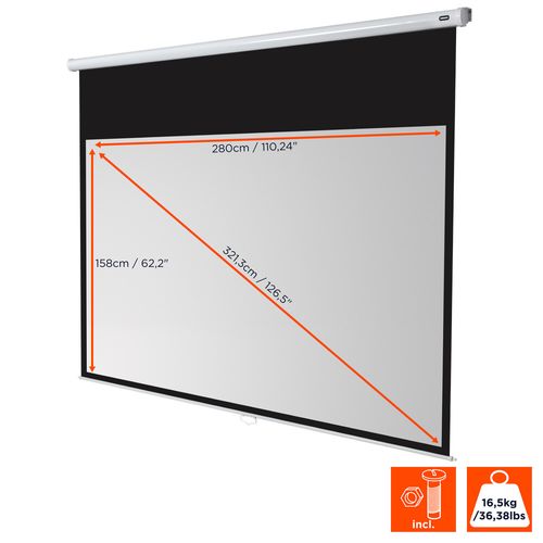 Ecran De Projection Celexon Manuel Economy 280 X 158 Cm