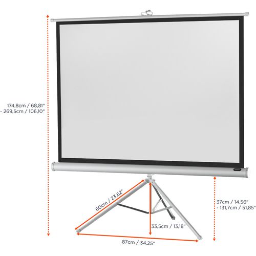 Ecran De Projection Sur Pied Celexon Economy 158 X 118 Cm - White Edition