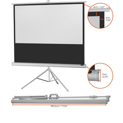 Ecran De Projection Sur Pied Celexon Economy 184 X 104 Cm - White Edition