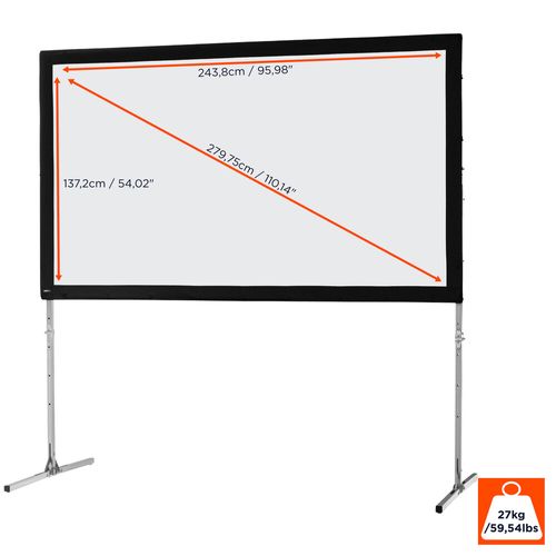 Ecran De Projection Sur Cadre Celexon « Mobil Expert » 244 X 137 Cm, Projection De Face