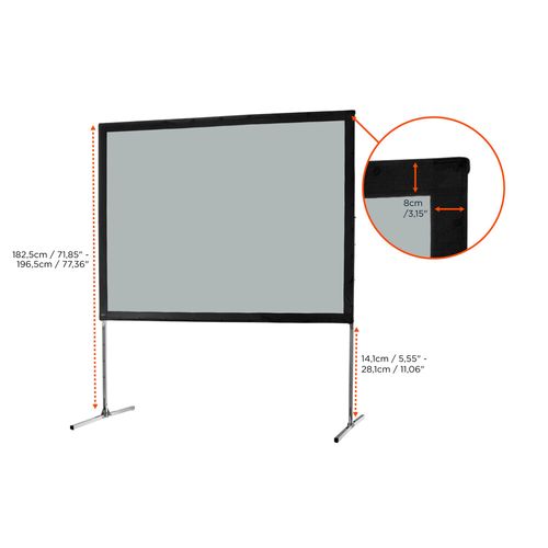 Ecran De Projection Sur Cadre Celexon « Mobil Expert » 203 X 152 Cm, Projection Par L'arrière