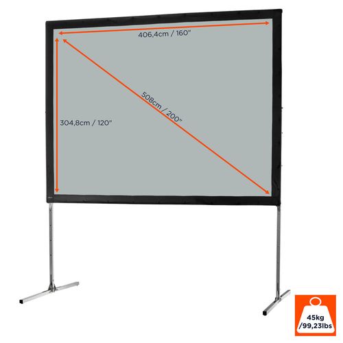 Ecran De Projection Sur Cadre Celexon « Mobil Expert » 406 X 305 Cm, Projection Par L'arrière