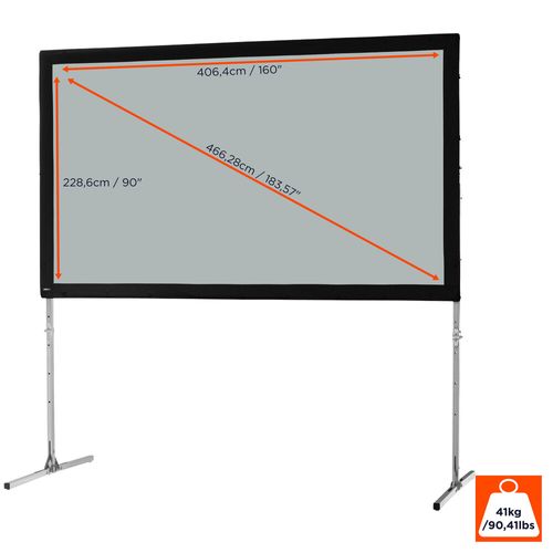 Ecran De Projection Sur Cadre Celexon « Mobil Expert » 406 X 228 Cm, Projection Par L'arrière