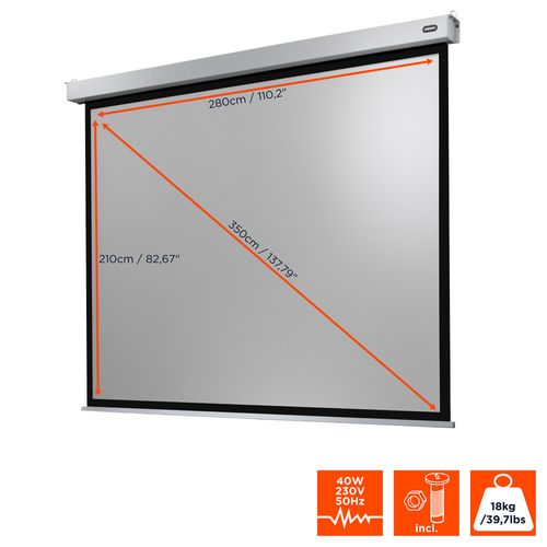 Ecran De Projection Celexon Motorisé Pro Plus 280 X 210 Cm