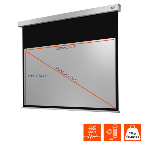 Ecran De Projection Celexon Motorisé Pro Plus 300 X 187cm
