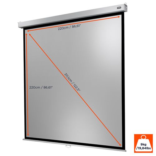 Ecran De Projection Celexon Manuel Pro Plus 220 X 220 Cm