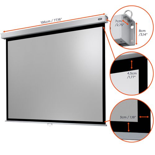Ecran De Projection Celexon Manuel Pro Plus 180 X 135cm