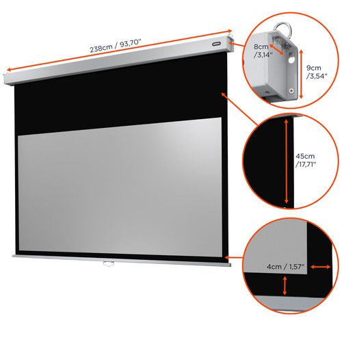 Ecran De Projection Celexon Manuel Pro Plus 220 X 124cm