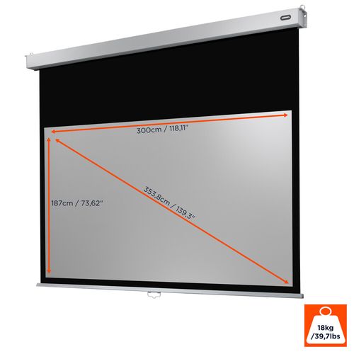 Ecran De Projection Celexon Manuel Pro Plus 300 X 187cm