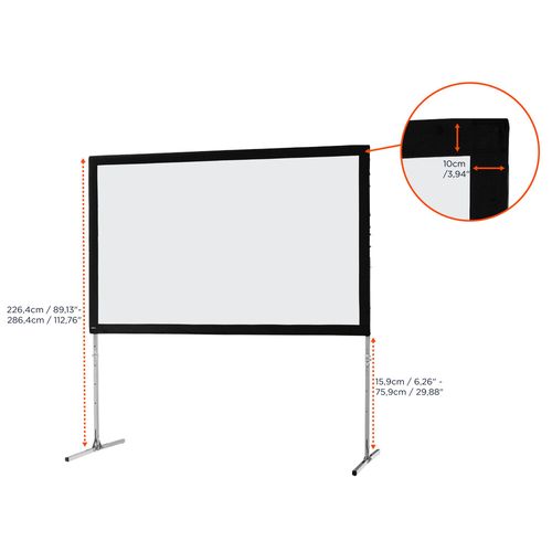 Ecran De Projection Sur Cadre Celexon « Mobil Expert » 305 X 190 Cm, Projection De Face