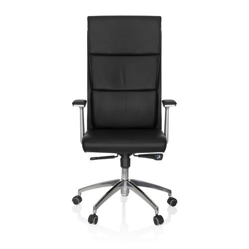 Fauteuil De Bureau Monza 20 Cuir Noir Accoudoirs Compris