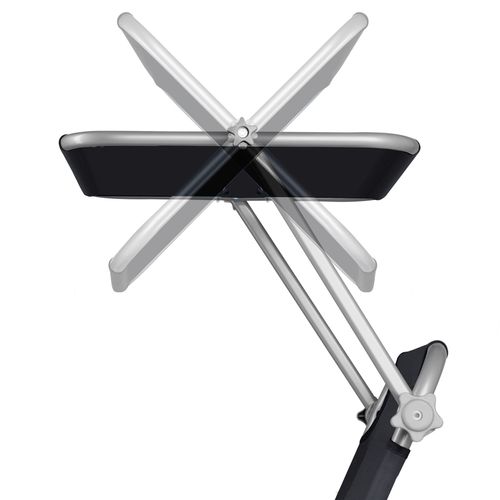 Transat Pliable En Acier Dossier Réglable 4 Positions Anti Uv Noir