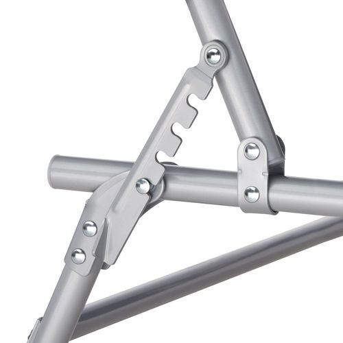 Transat Pliable En Acier Dossier Réglable 4 Positions Anti Uv Beige