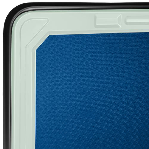 Chariot à Plateforme Poignée Pliable 2 Roues Pivotantes à Frein Et 2 Roues Fixes Blanc