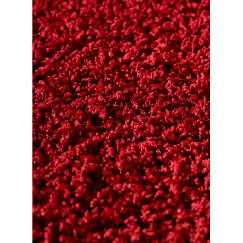 Tapis Shaggy 120x170 Rectangle Tissé Rouge Motif Uni Sg Loca
